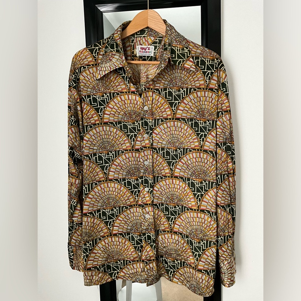 Guy Laroche Multicolor Fan Pattern Shirt